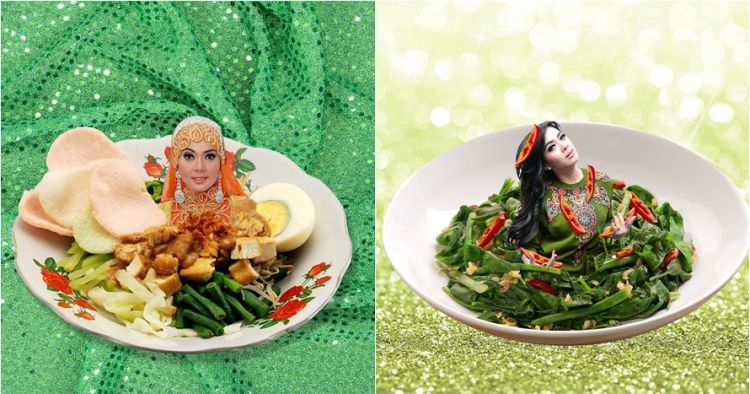 20 Foto Editan Lucu Fashion Syahrini Digabungkan Dengan Makanan