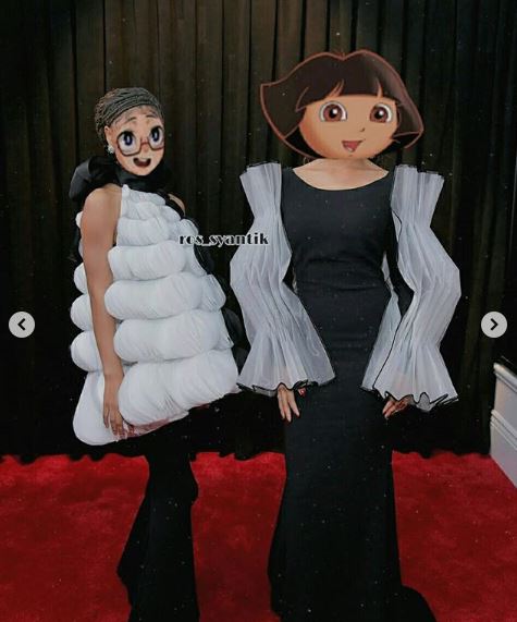 10 Editan foto tokoh kartun di red carpet, ada Kak Ros Upin Ipin