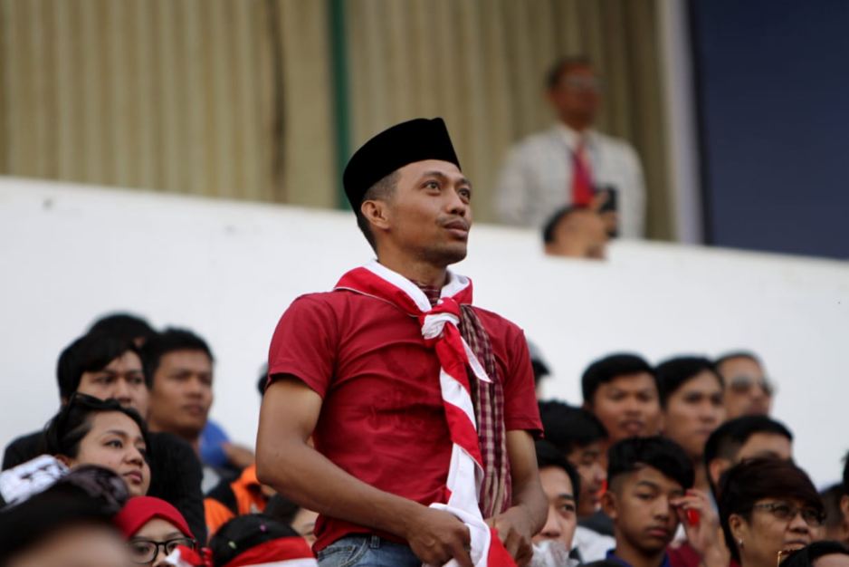 10 Potret totalitas suporter dukung Timnas U-22 di Pnom Penh