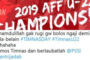 15 Cuitan lucu rayakan Indonesia juara Piala AFF U-22