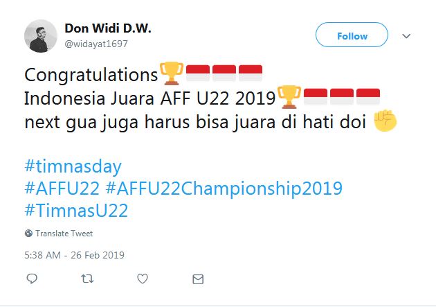 15 Cuitan lucu rayakan Indonesia juara Piala AFF U-22