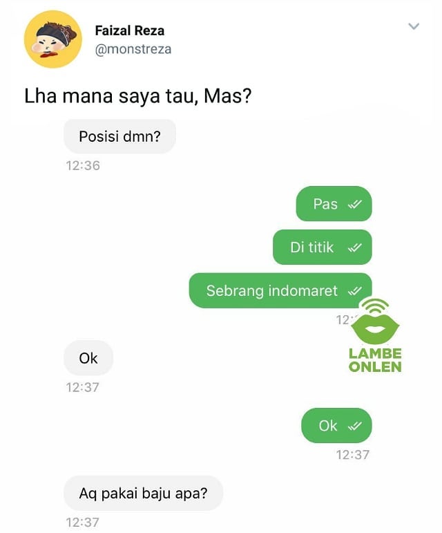11 Chat salah paham ojek online & penumpang ini bikin mikir keras