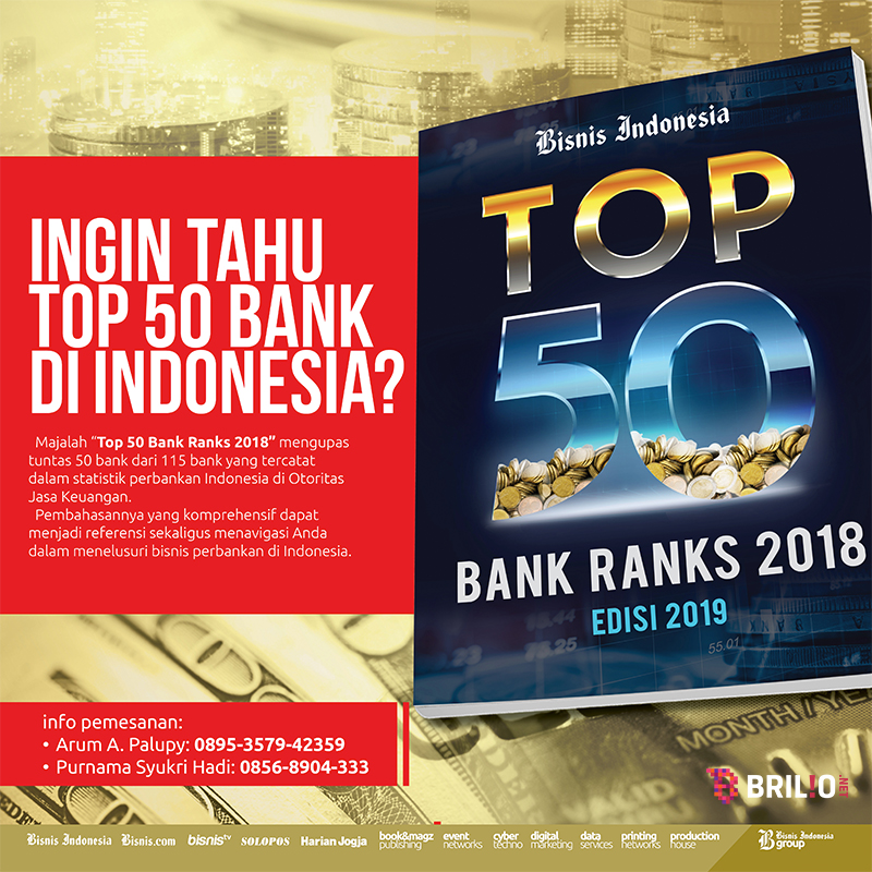 Bisnis Indonesia resmi merilis daftar peringkat bank tahun 2018