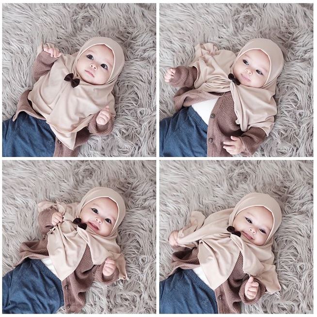 10 Foto anak Hamidah-Irvan Farhad pakai hijab, imutnya kebangetan