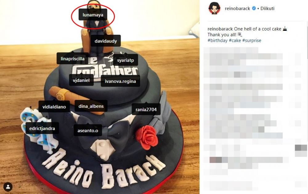 Potret kenangan kado Luna Maya yang masih tersimpan di IG Reino