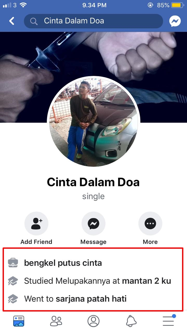 15 Akun Facebook ini nama profesi & sekolahnya absurd abis