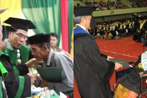 6 Kisah haru terjadi di hari wisuda, ada ayah gantikan anaknya