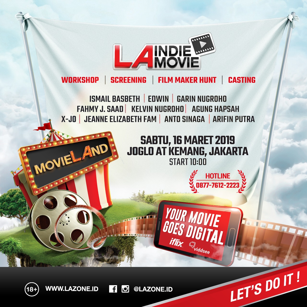 LA Movie Land 2019 siap menyapamu Maret ini, gaet Angga Dwimas lho