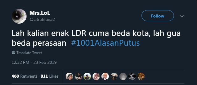 10 Cuitan lucu 1001 alasan putus ini bikin hati meringis