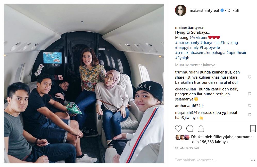 Pergi ke Surabaya, Maia Estianty mau jenguk Ahmad Dhani?