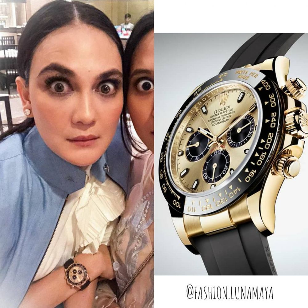 9 Koleksi jam tangan Luna Maya, ada yang bertabur berlian