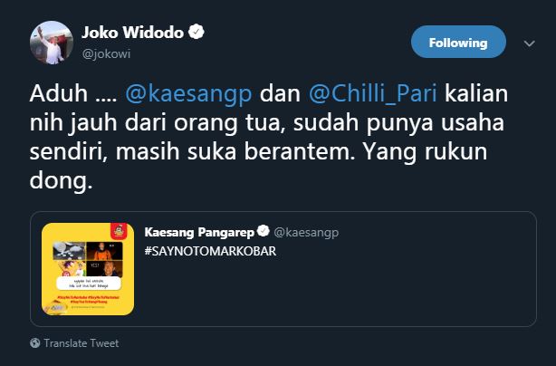 Ditegur Jokowi agar rukun sama Gibran, ini jawaban kocak Kaesang
