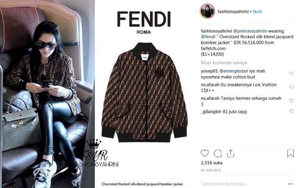 7 Koleksi jaket cetar Syahrini, ada yang Rp 100 jutaan