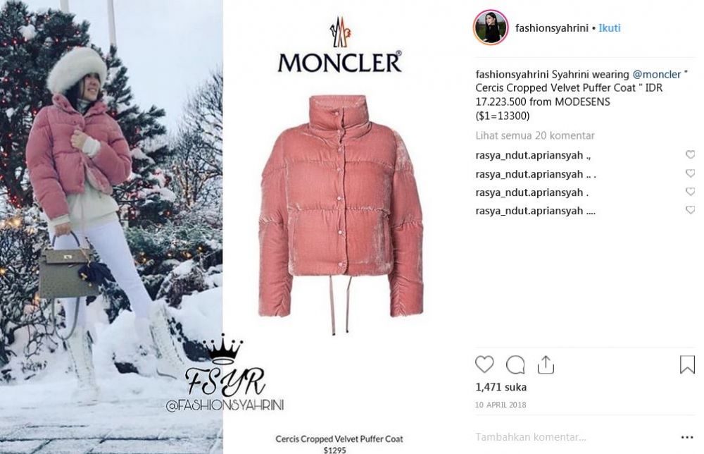 7 Koleksi jaket cetar Syahrini, ada yang Rp 100 jutaan