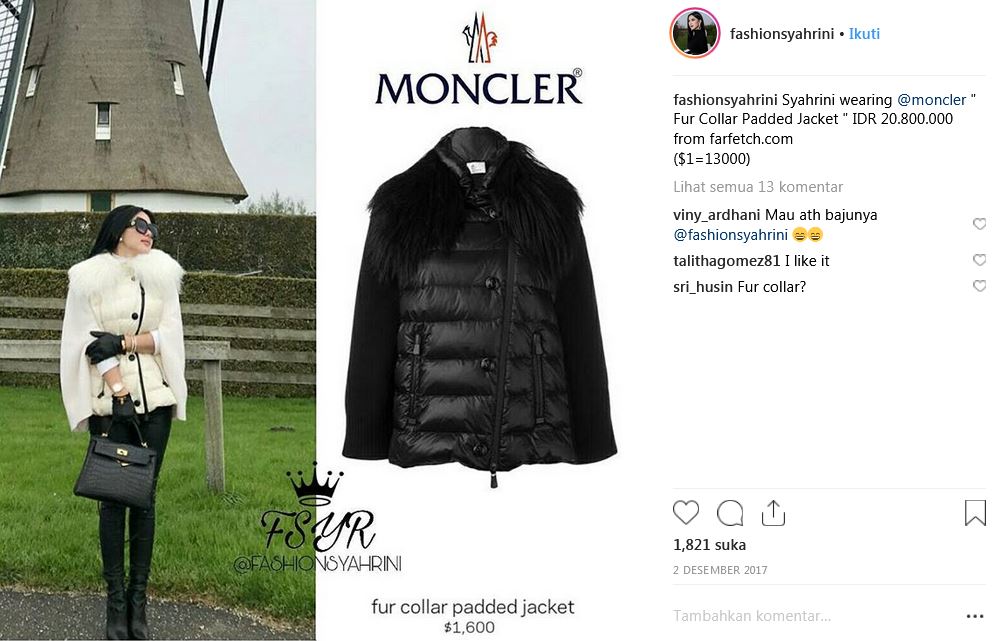 7 Koleksi jaket cetar Syahrini, ada yang Rp 100 jutaan