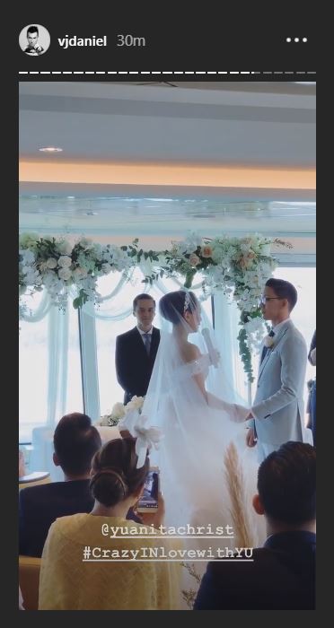 14 Momen pernikahan Yuanita Christiani di kapal pesiar, penuh haru