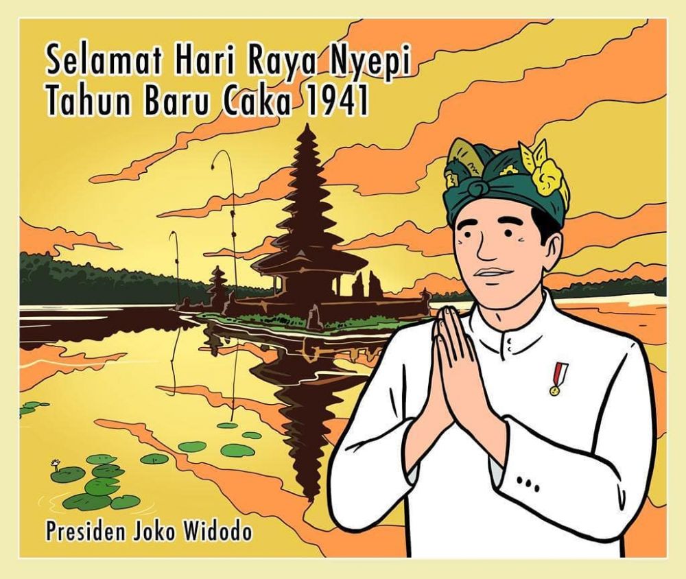 Ucapan Jokowi dan Prabowo di Hari Nyepi, pesannya menyejukkan