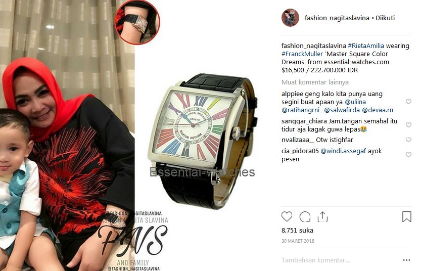 7 Koleksi jam tangan mewah Rieta Amilia, ada yang seharga mobil