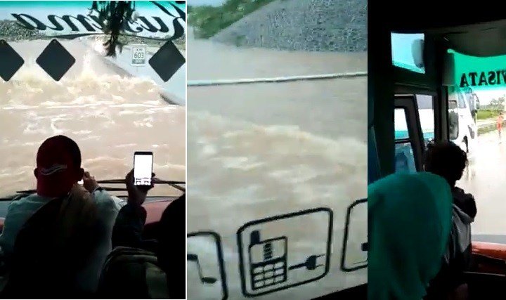 10 Potret mengerikan banjir Madiun, hingga rendam badan tol