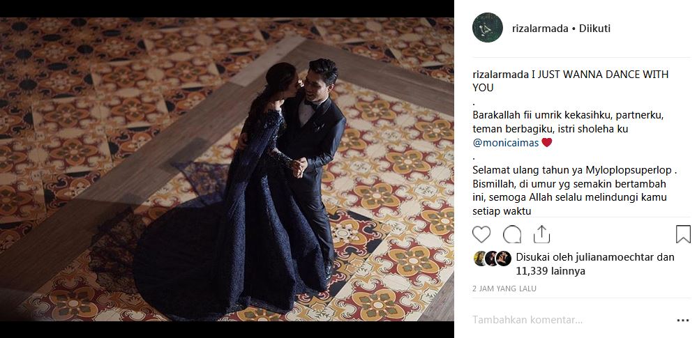 Ungkapan Rizal Armada di momen ultah istrinya ini so sweet abis