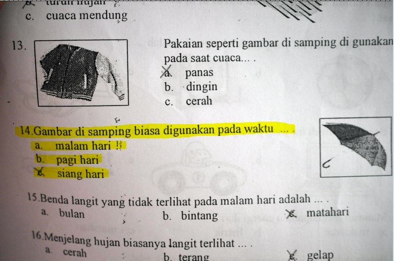 12 Jawaban soal ujian bergambar ini bikin tepuk jidat