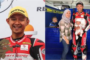 10 Potret harmonis keluarga pembalap Dimas Ekky