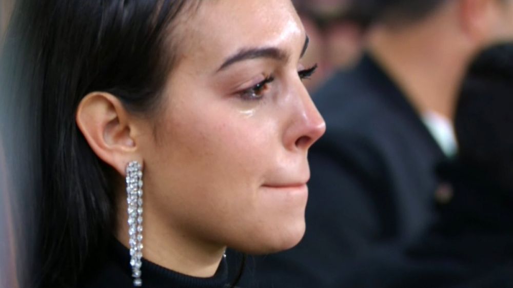 Tangis haru Georgina Rodriguez saat Ronaldo cetak hattrick