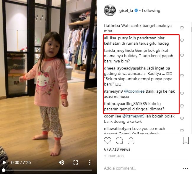 Disebut unggah foto Gempi demi pencitraan, ini kata Gisella