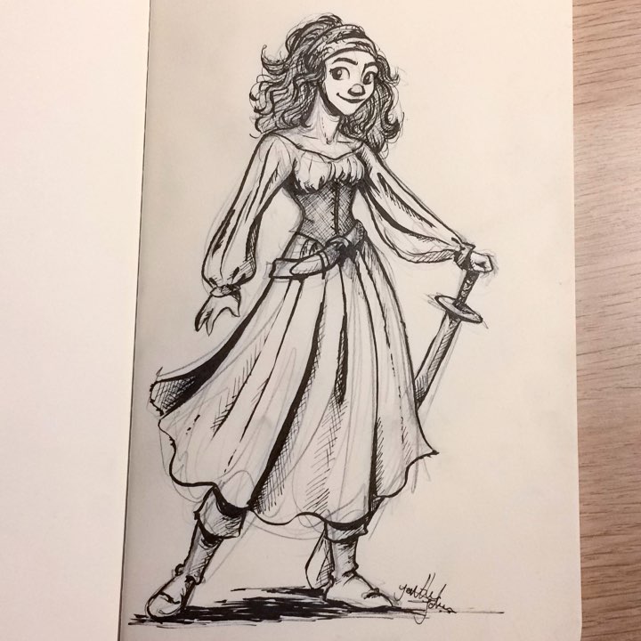 8 Ilustrasi Putri Disney jadi bajak laut ini bikin pangling