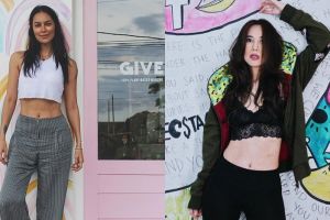 Potret 8 seleb cantik usia 40-an saat pamer perut rata