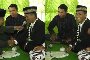 Mempelai pria ini malah sahkan penghulu saat ijab kabul, kocak