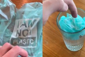 Kantong plastik ini bisa larut di dalam air, bikin heboh