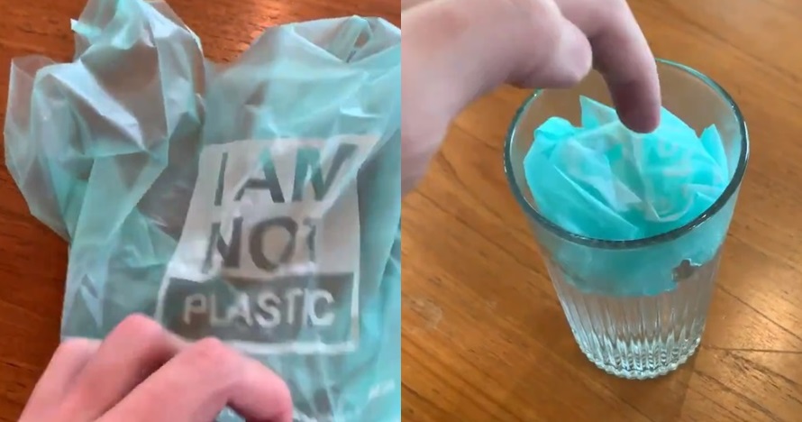 Kantong plastik ini bisa larut di dalam air, bikin heboh