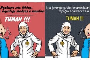 Gubernur Jawa Timur juga ikutan, ini 6 meme tuman versi Khofifah