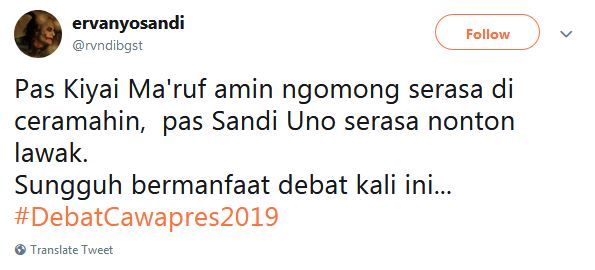 10 Cuitan lucu Ma'ruf Amin vs Sandiaga Uno ini bikin ngakak