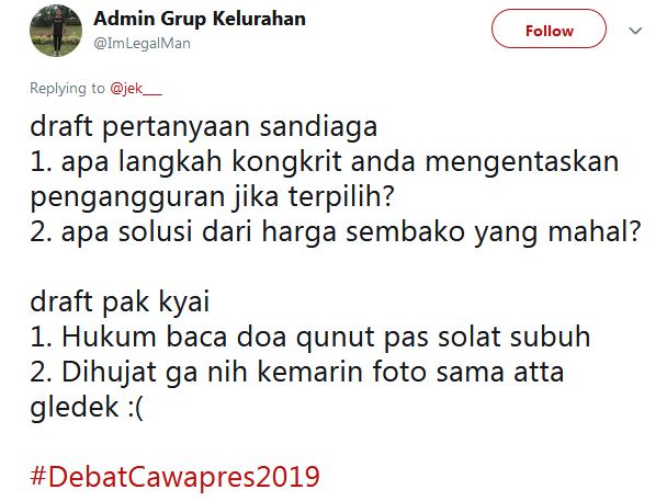 10 Cuitan lucu Ma'ruf Amin vs Sandiaga Uno ini bikin ngakak