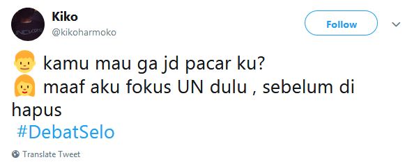 10 Cuitan lucu penghapusan UN di debat cawapres ini malah curhat