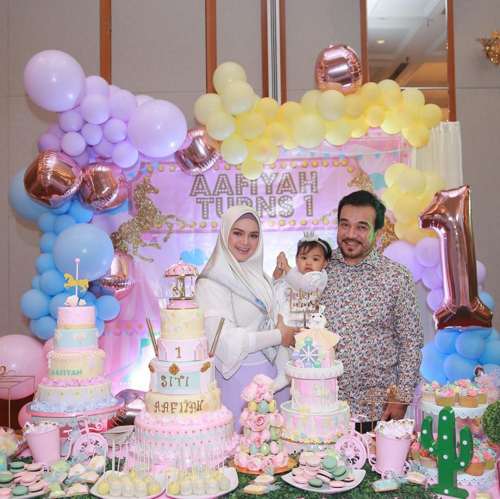 15 Momen ulang tahun anak Siti Nurhaliza, bertema sirkus unik