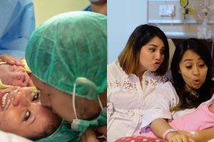 9 Potret persalinan anak kedua Chua Kotak, berurai air mata