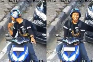 Ditegur makan es krim sambil berkendara, ekspresi pria ini kocak