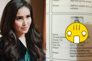 Foto lawas Ayu Ting Ting di buku kenangan SMP ini jadi sorotan