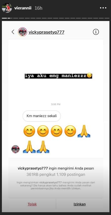 3 Curhatan Anggia usai Vicky Prasetyo rayu model, tulis soal jodoh