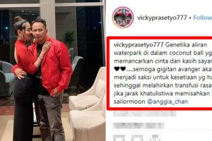 5 Caption Vicky Prasetyo untuk Anggia Chan, bikin gagal paham