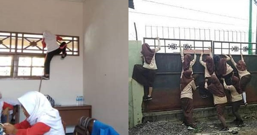 12 Tingkah absurd siswi sekolah ini bikin tepuk jidat