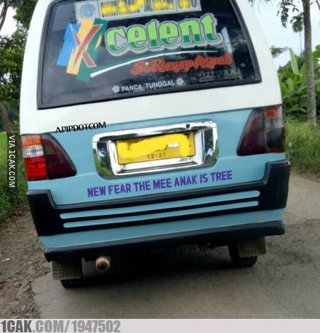 12 Tulisan bahasa Inggris di angkot ini bikin geleng kepala