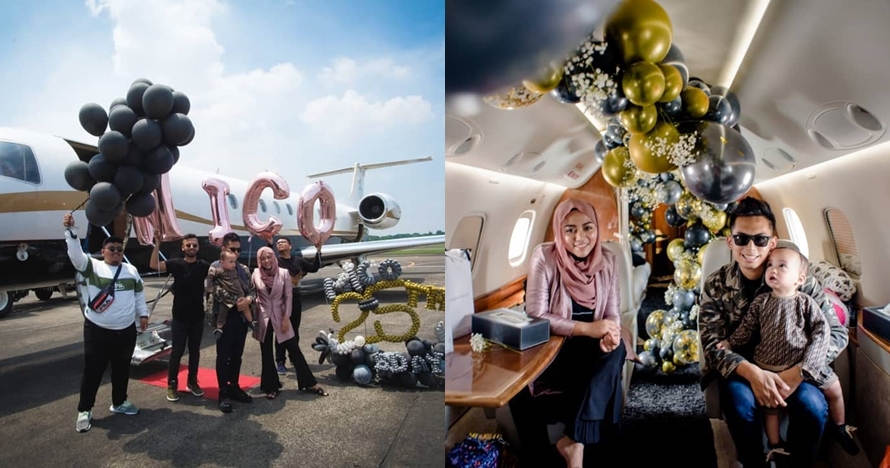 11 Momen perayaan ultah suami Rachel Vennya, sewa jet pribadi