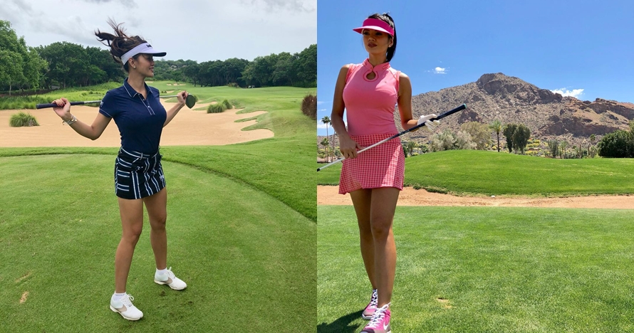 10 Potret Chef Farah Quinn saat olahraga golf, selalu memesona