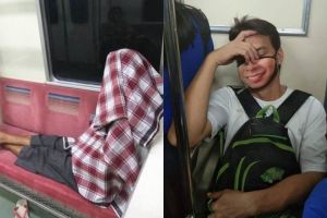 10 Gaya orang tidur di kereta ini mengundang tawa