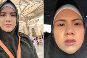 5 Momen umrah Evelyn Anjani, penuh doa dan harapan