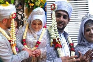 9 Momen pernikahan Dhawiya dan sang kekasih, mahar Rp 100 ribu